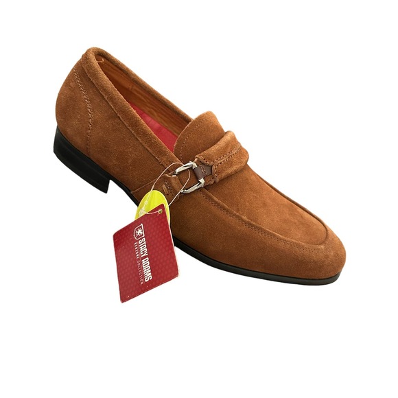 Stacy Adams TQUILLAN Moc Toe Slip-On, Sz 7M Suede, Ornament Detail Loafers Shoes - Picture 4 of 6